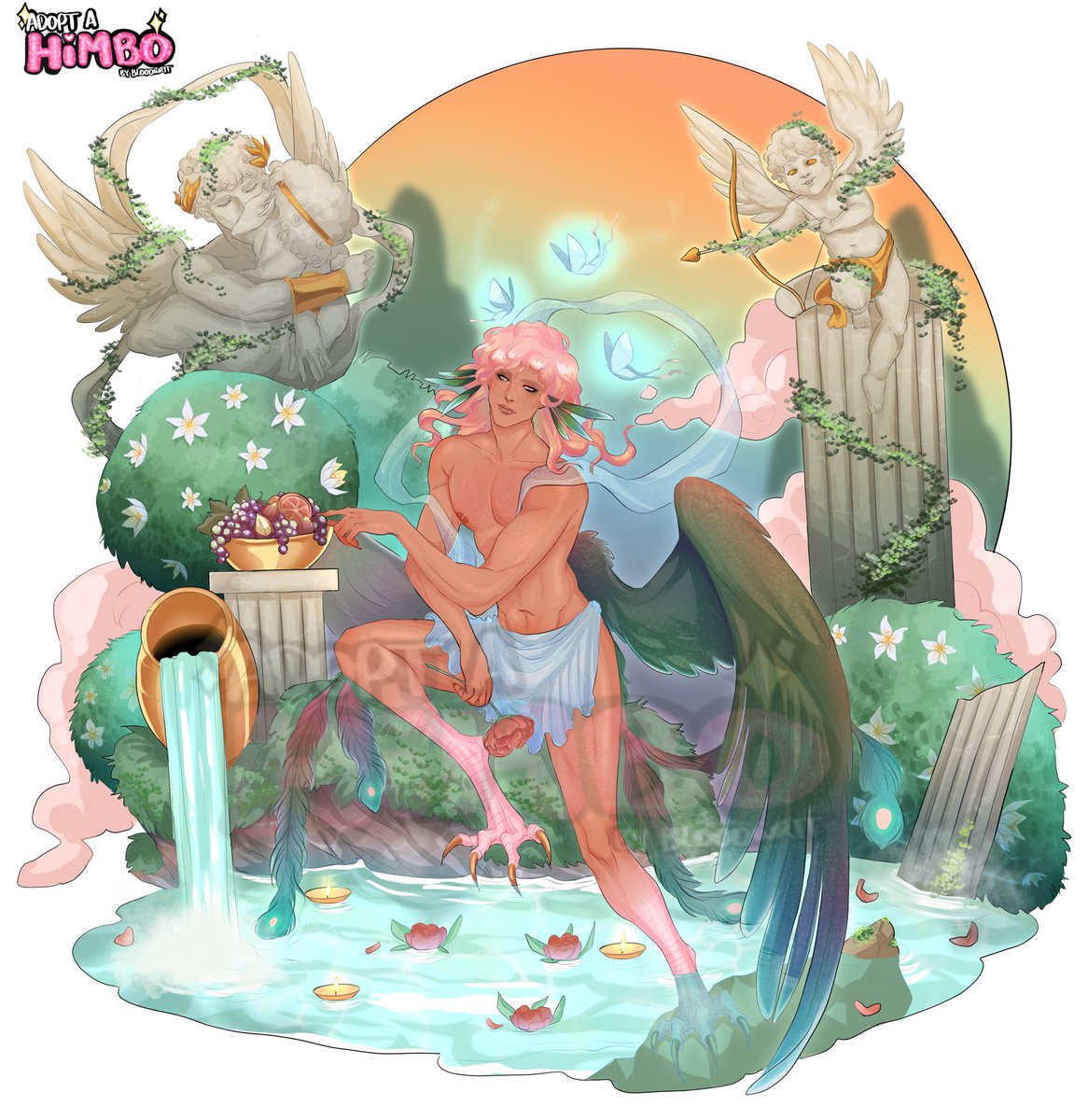 adoptahimbo's tweet photo. The second Greek God inspired adopt a himbo, this time Aphrodite! He’ll be up for adoption in the near future! https://t.co/kdb9shKCAo