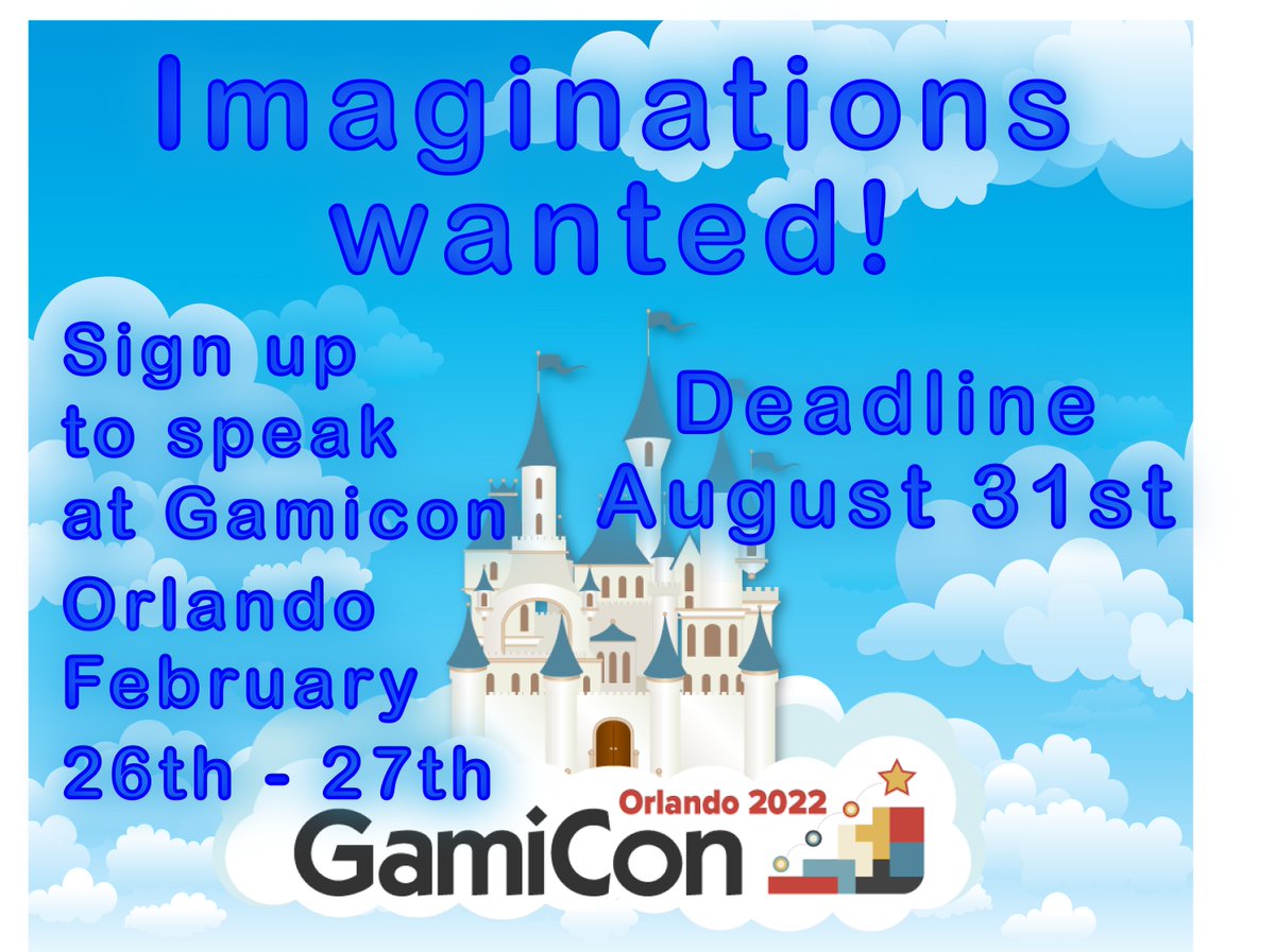 Sign up to present at Gamicon Orlando 2022. Share your experience, knowledge, and wisdom with other industry professionals. IT'S A GREAT WAY TO PAY IT FORWARD! bit.ly/GO22SpeakerApp 
<a href="/atd/">Association for Talent Development (ATD)</a> <a href="/TrainingMagUS/">Training magazine</a> <a href="/TechLearnConf/">TechLearn Conference</a> <a href="/devlearn/">DevLearn</a>