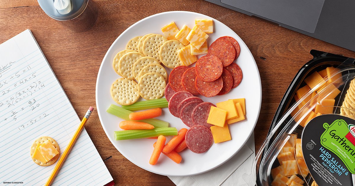 HormelFoods's tweet photo. Back to school means back to busy, be prepared with a snack that’s #AlreadyReady! Grab a HORMEL GATHERINGS® party tray in the deli section: https://t.co/XP5TBdvAVc https://t.co/VR9MM6fsCd