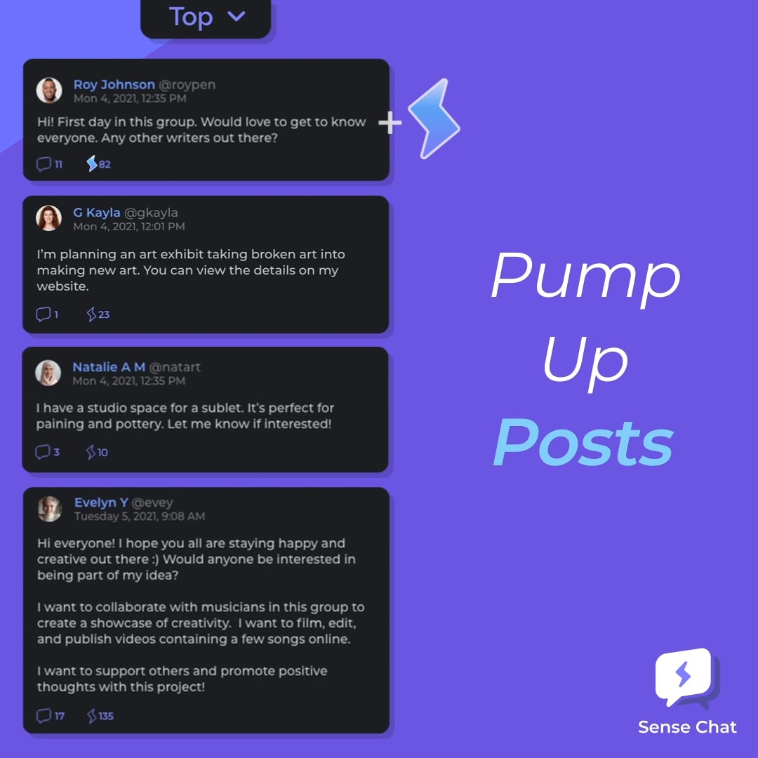 catherinecond14's tweet photo. En la app de Sense Chat, el término "Pump Up Posts" significa recompensar con $SENSE a un usuario, por la información de su contenido. Y esta acción, te ayuda a incrementar la tasa de ganancia 🤑. Que esperas? Únete ya 🦄🚀📲

#makesense #sensetoken $SENSE @SenseChat @SenseToken https://t.co/GmOq2hP7Vc