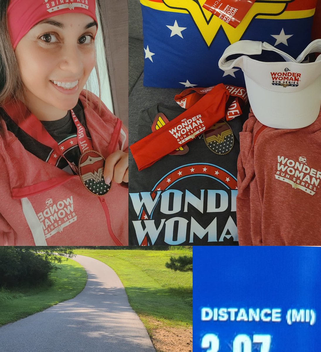 LuAngieM's tweet image. Had trouble concentrating this afternoon after a busy day, so I took off to be a Superhero!!! Yup, today #IAmWonderWoman 🦸‍♀️ Couldn&apos;t wait to get my DC gear on!#StJudeResearchCharity #virtualfunrun #5K #wonderwoman #dccomics #wonderwomanvirtualrun #echelon