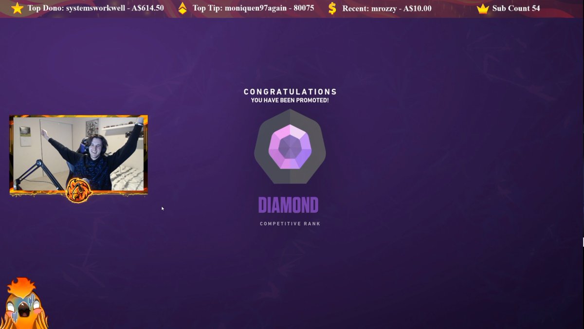 Aus_Phoenix's tweet photo. After getting inspired by @keeoh and doing roulette agents every game, i finally achieved Diamond for the first time ever in @PlayVALORANT . Now, onto immortal. https://t.co/yDkEeIcANm