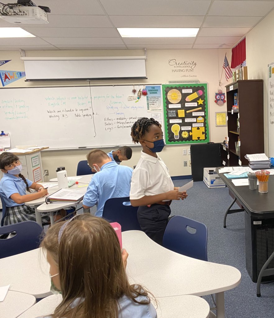 5th grade <a href="/oakridgeowls/">The Oakridge School</a> finding clues around our classroom on day 1 as we explore what is in store for our language arts class this year! <a href="/OakridgeMS1/">Oakridge MS</a>