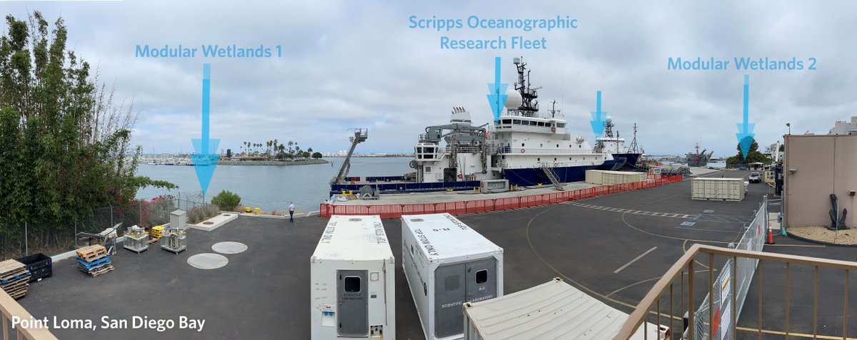BioCleanGreen's tweet photo. Two Modular Wetlands proudly stand guard, providing #stormwater #biofiltration support to the logistical and technical epicenter of @Scripps_Ocean ocean research program. #Scripps #Oceanography #modularwetlands #wetlands #biofilter https://t.co/UQchRXDryg