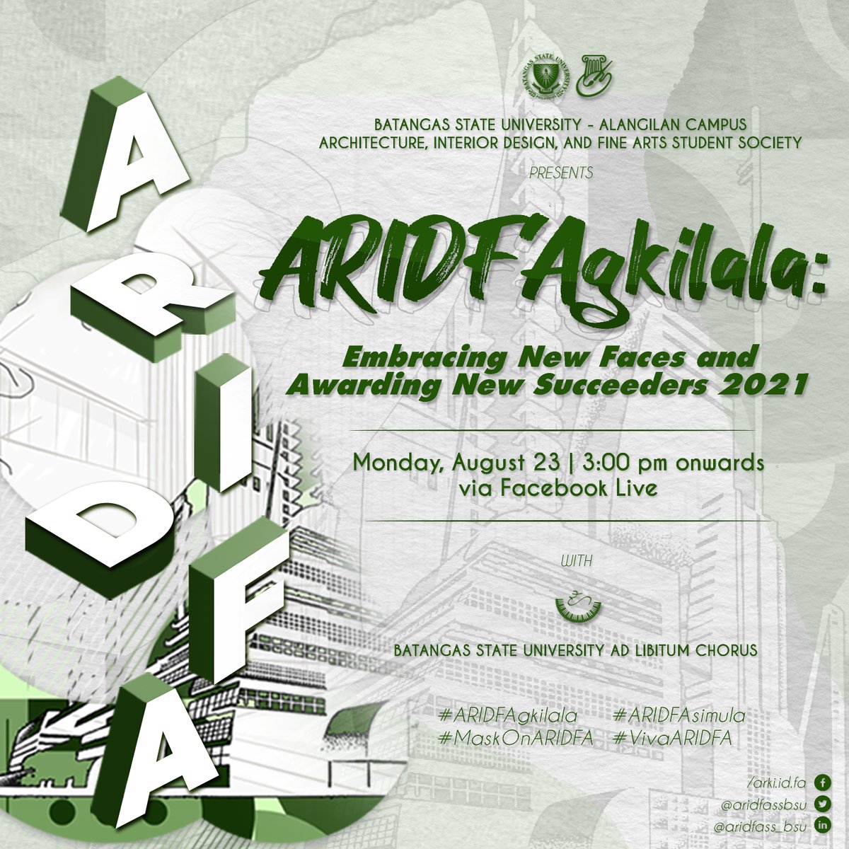 cafadsc's tweet photo. ARE YOU READY, ARIDFAM?
I bet this is one of your most awaited moments from the past semester. Last semester has already passed and we are currently welcoming another chapter of our lives! Another academic year to endure hardships and to prove excellency amidst uncertainty. https://t.co/ZPGV6Nbt2S