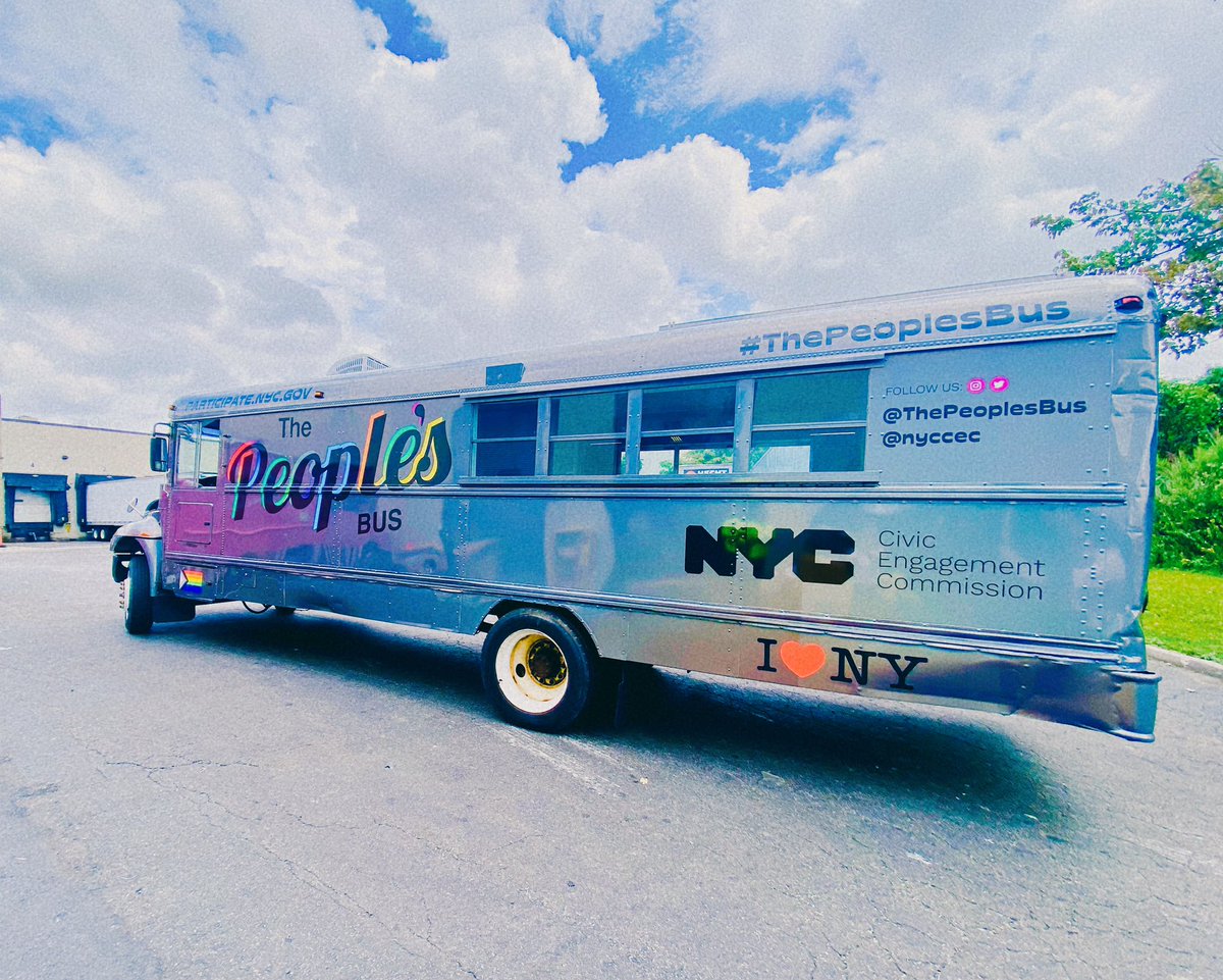 TerrEmpathy's tweet photo. @BusPeoples T-2 days to launch! Come see us this Friday at Albee Sq in Downtown Brooklyn. @NYCCEC @yazmany #thepeoplesbus https://t.co/PzaeZOee4Q
