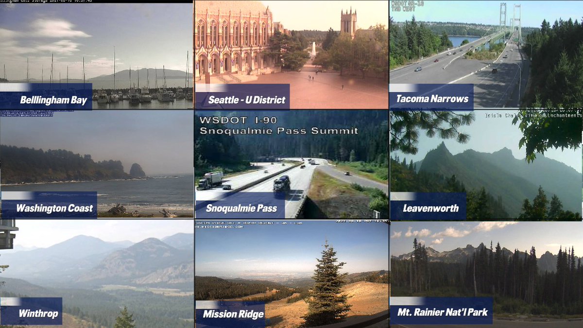 ErinMayovsky's tweet photo. Current conditions.
Air Quality in the green-good zone for #WesternWA
Not the same for some areas of #EasternWA where #YakimaCounty seeing "Unhealthy for Sensitive Groups", "Unhealthy" to "Moderate" air quality. Folks in #OkanoganCounty & #FerryCounty at moderate.
#Q13FOX https://t.co/CFzYl29qZ7