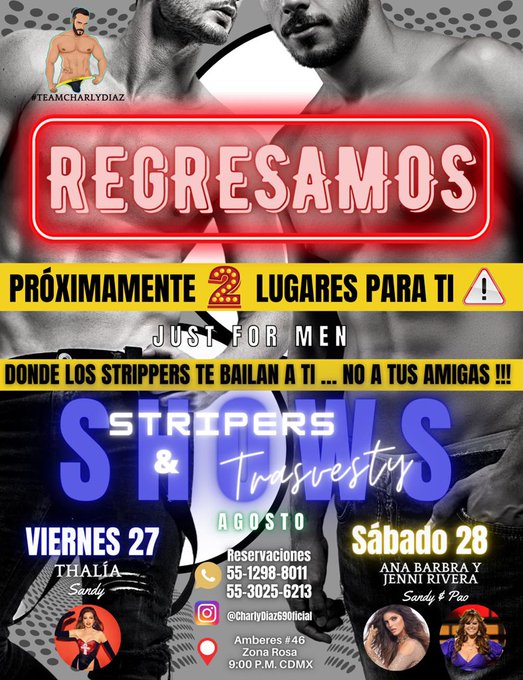 Donde los strippers te bailan a ti... No a tus amigas! #TeamCharlyDiaz https://t.co/M1Hg0JEaqy