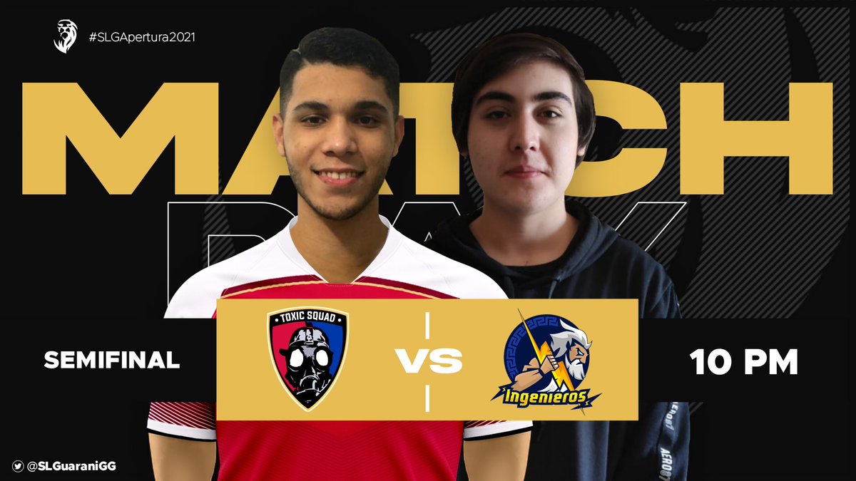 Superliga Guaraní 🇵🇾 (@slguaranigg) on Twitter photo #CR | SEMIFINAL
¡Volvemos con la 2da semifinal de la competencia donde este encuentro será muy peleado de principio a fin ¿Quien acompañará a Scorpions a la final? Lo veremos en un rato!🔥
🆚️:<a href="/TSquadCR/">Toxic Squad 🇵🇾 (Desde 🏡)</a> 🇵🇾 vs <a href="/IngenierosPy/">Ingenieros</a> 🇵🇾
🗓:18/08
⏰:10:00PM 🇵🇾
📺:Por confirmar #CR | SEMIFINAL
¡Volvemos con la 2da semifinal de la competencia donde este encuentro será muy peleado de principio a fin ¿Quien acompañará a Scorpions a la final? Lo veremos en un rato!🔥
🆚️:<a href="/TSquadCR/">Toxic Squad 🇵🇾 (Desde 🏡)</a> 🇵🇾 vs <a href="/IngenierosPy/">Ingenieros</a> 🇵🇾
🗓:18/08
⏰:10:00PM 🇵🇾
📺:Por confirmar