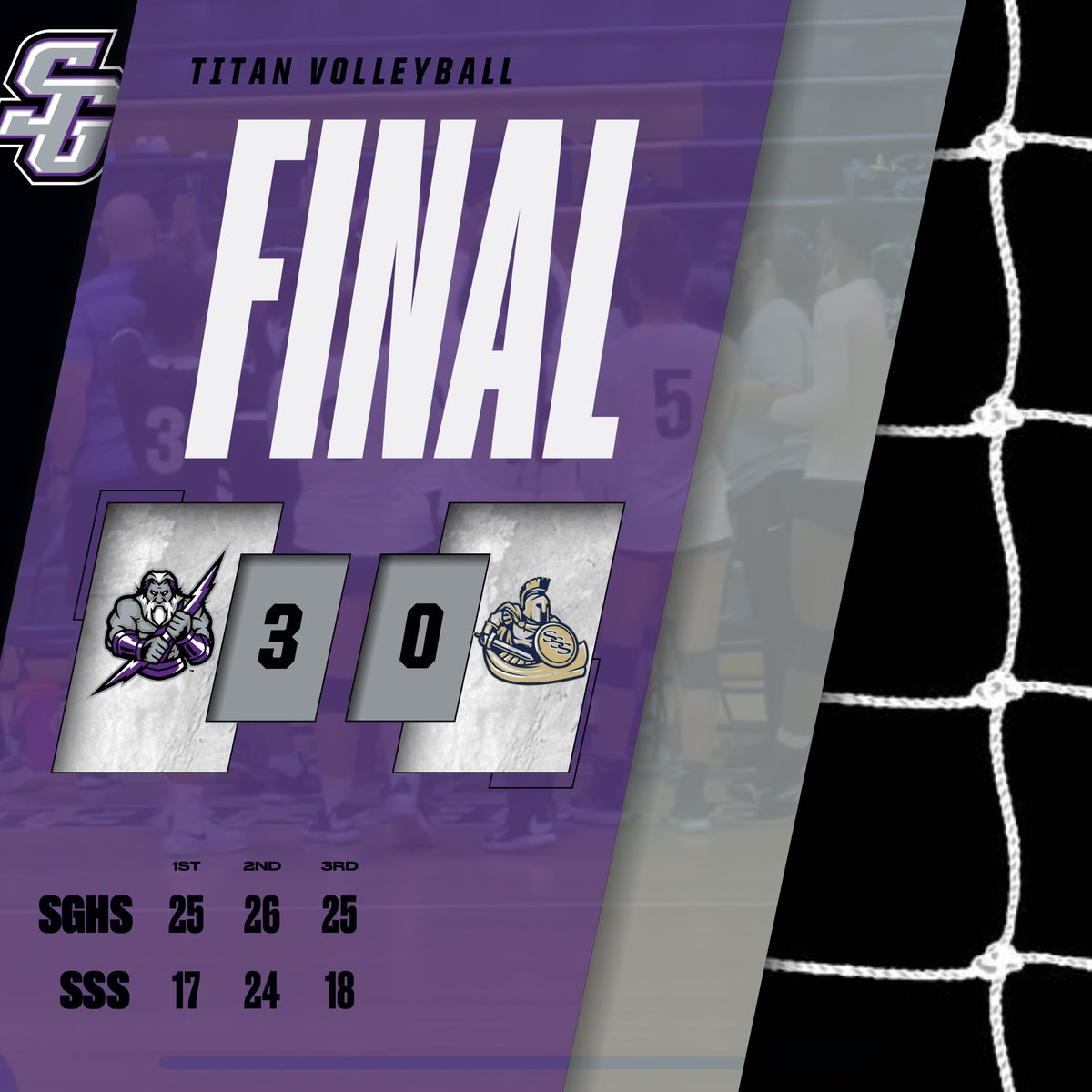 Great first win for Titan Volleyball! Thank you <a href="/athletics_sss/">Smithfield-Selma Spartan Athletics</a> for a great game!

 #titanstrong