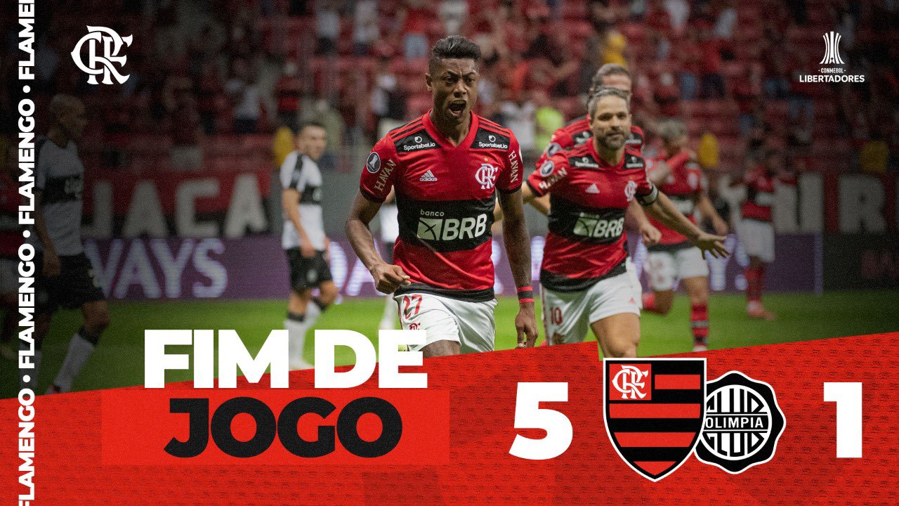 BUTECO DO FLAMENGO: Flamengo 5 x 1 Olímpia - Classificado para Semifinal da  Libertadores