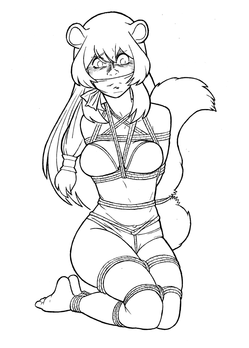 WilliamSmoot6's tweet photo. Out of all the myriad squirrel girls out there, Raphtalia's gotta be the best.  Perhaps best girl in general.  This was done traditionally, but I might go back and try and color it digitally. 🤔 #bondage #damselindistress #raphtaliafanart #animedamselindistress #shibari #gagged https://t.co/wbUDgkbPeH