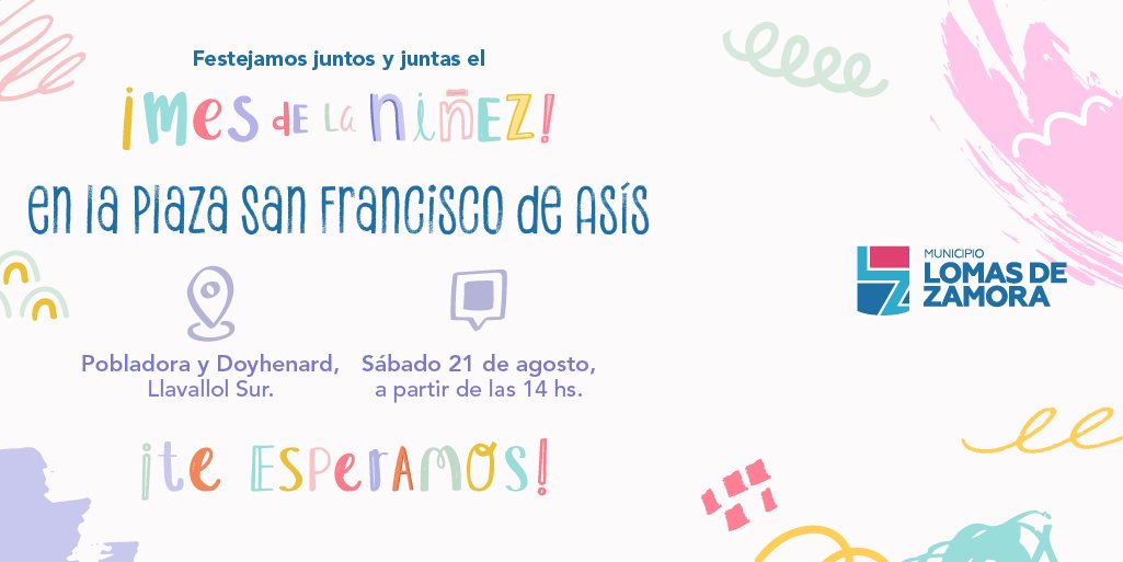 MunicipioLdeZ's tweet photo. 🙌 Te invitamos a celebrar el Mes de la Niñez en Parques y Plazas de Lomas con todos los cuidados necesarios. 🌳🧒👧

Próximas jornadas del #MesDeLaNiñez 👇👇 https://t.co/T6jAdagEDM