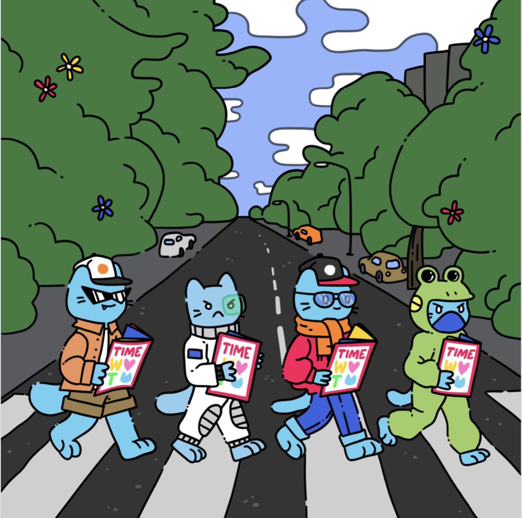 @coolcatsnft <a href="/TIME/">TIME</a> My meme submission for #CoolCatsTime

CC#5555

Abbey Road x @coolcatsnft <a href="/TIME/">TIME</a> 

🎶 🎵 HERE COME THE CATS! 🎶 🎵