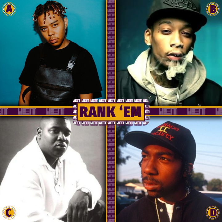 Rank these rappers, best to worst... YBN Cordae, Wiz Khalifa, Fat Pat, & MC Eiht... #ybncordae #wizkhalifa #fatpat #mceiht #HipHop #Rap *randomly generated