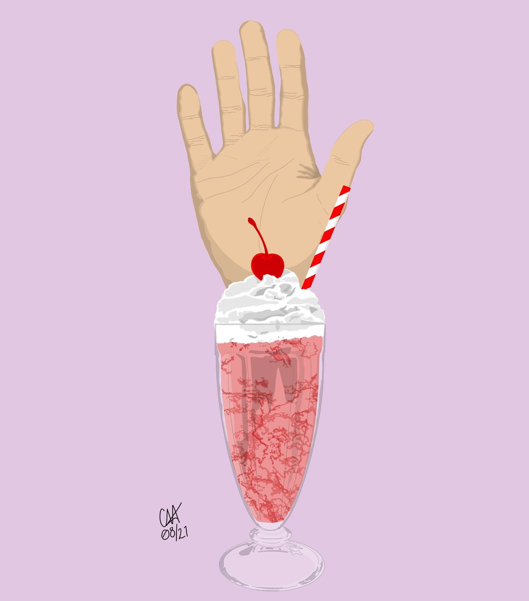 clint_r_hall's tweet image. Handshake
#severedhand #milkshake #weirdart #darkart #digitalart #procreateart #procreate