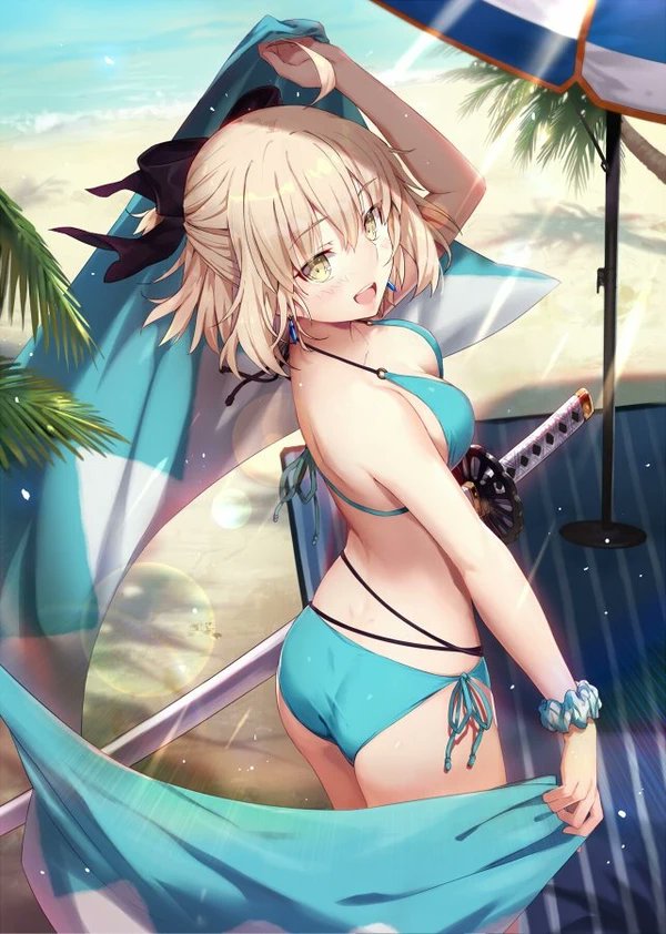 ivan53yt's tweet photo. #okitasouji #FGO #swimsuits https://t.co/p2SYX73Z19