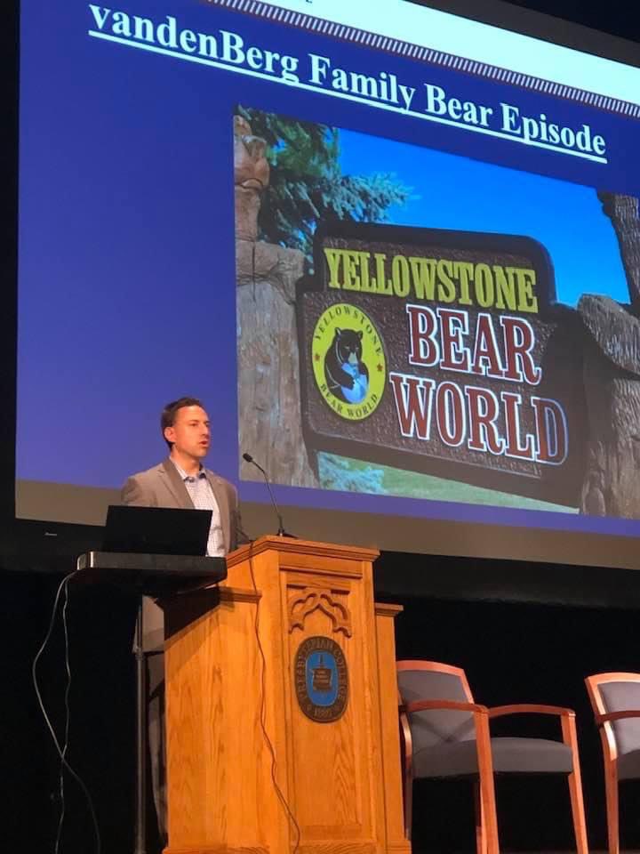 mattvandenberg's tweet photo. Excited to kick off this academic year by bringing back an old tradition: a (socially distanced) welcome back conference for faculty and staff. Grateful that Melissa was able to join me to welcome our colleagues. A productive and informative day! #OnOnPC #BlueHose https://t.co/wup1ejDAV8