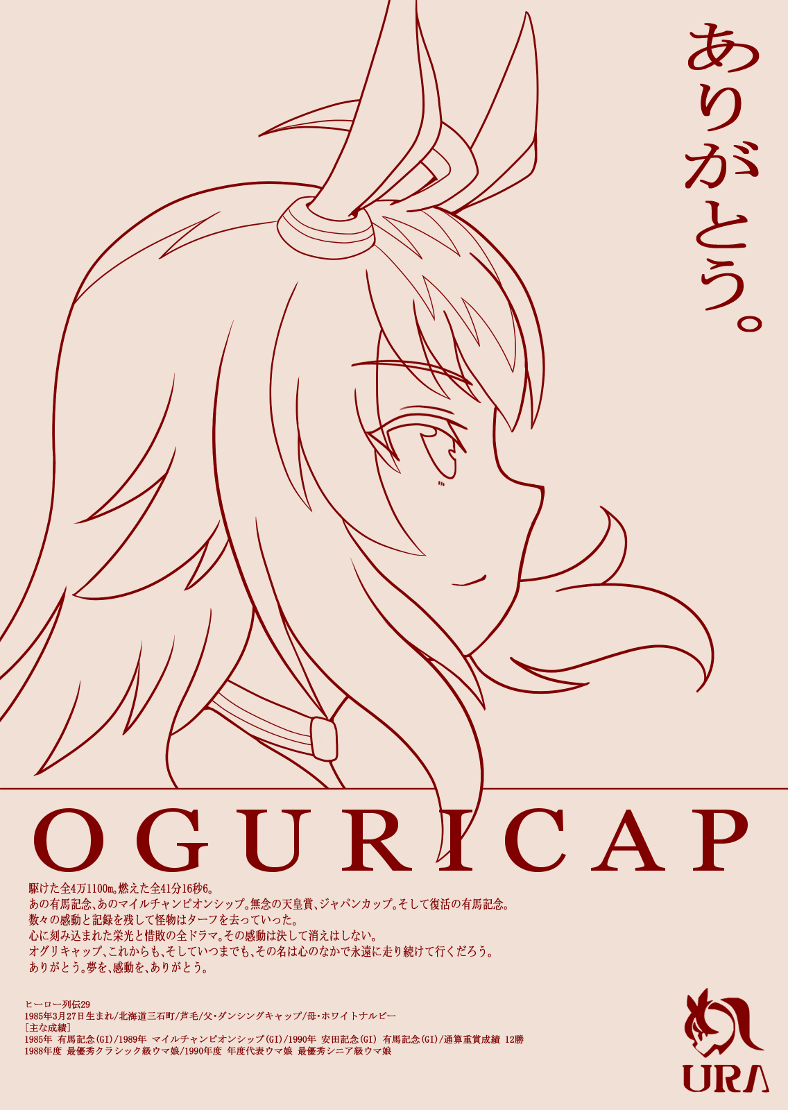 競馬 ヒーロー列伝 オグリキャップ ポスターB3-