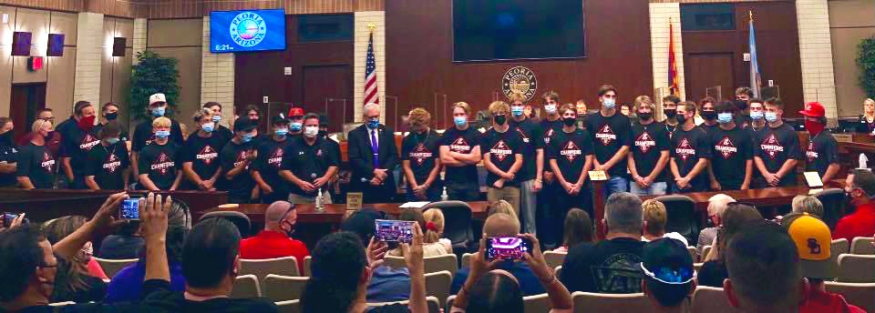 jenlovett's tweet photo. Yesterday at the City Council meeting, the mayor of Peoria, Cathy Carlat, recognized the school, coaches and players and proclaimed August 17, 2021 as, “Peoria Liberty Lions State Baseball Champion Day.” Congratulations @LibertyLionsBB #OneDayBetter https://t.co/PshBiL4tS3