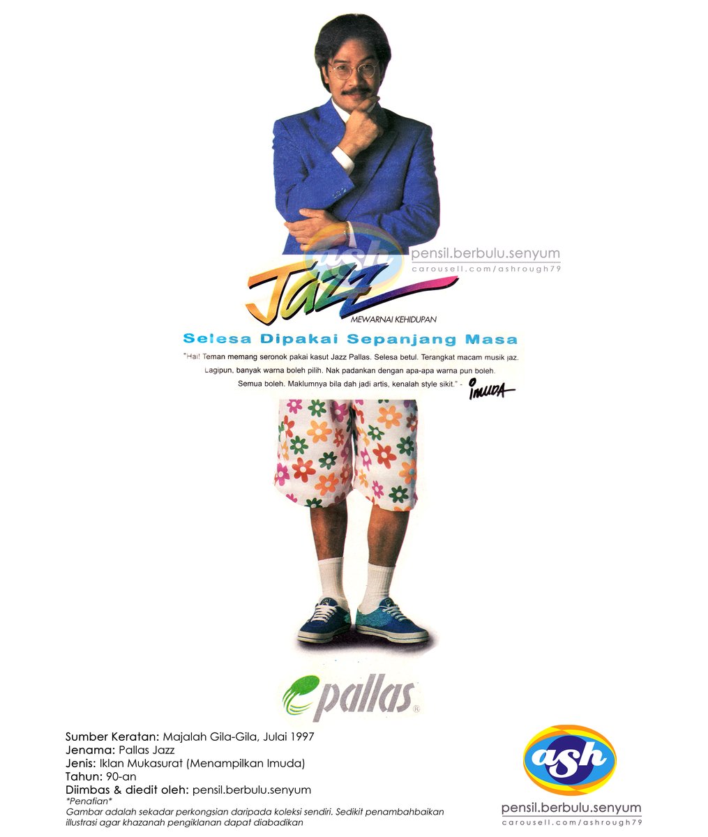 pensilsenyum's tweet photo. Imuda & Pallas Jazz, 1997
#iklanlama #iklanduludulu #vintageads #vintagead #iklanmalaysia #nostalgia #nostalgiamalaysia #nostalgiacetak #kasutpallas #pallasjazz #imuda #Jazz #kasut90an https://t.co/8DnghD8vM3