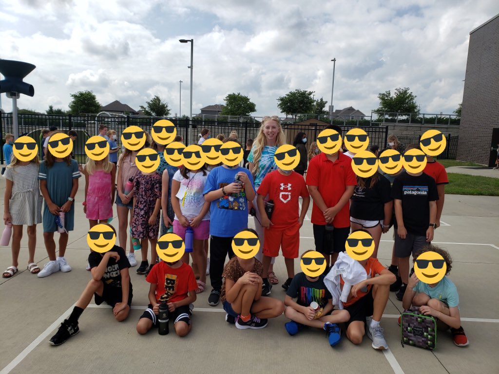post-recess class picture on the first day! My first day with students in-person since March 2020 - what a great day!!