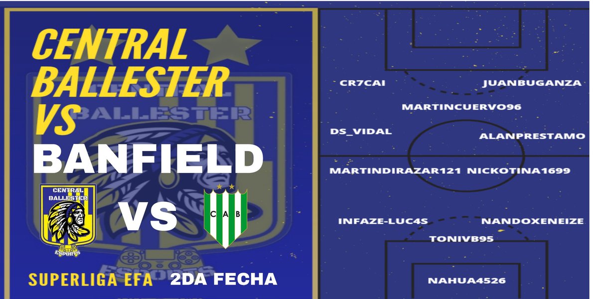 cballesteresp's tweet photo. 2da fecha Superliga @EFAargentina 
23:30hs vs @Banfield_eS 

Vamos canalla⚽️🎮🇺🇦 https://t.co/bux8Cwse4K