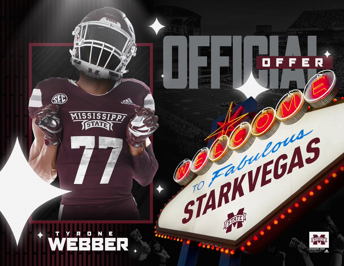 Tyrone Webber (@tyronewebber4) on Twitter photo Truly blessed to receive a scholarship offer from Mississippi State University.
<a href="/CoachTaufaasau/">Kurt Taufa’asau</a> <a href="/CoachRRod70/">Robert Rodriguez</a>
<a href="/CoachKyser/">Chase Kyser</a> <a href="/nmmibroncos/">NMMI Football</a> Truly blessed to receive a scholarship offer from Mississippi State University.
<a href="/CoachTaufaasau/">Kurt Taufa’asau</a> <a href="/CoachRRod70/">Robert Rodriguez</a>
<a href="/CoachKyser/">Chase Kyser</a> <a href="/nmmibroncos/">NMMI Football</a>