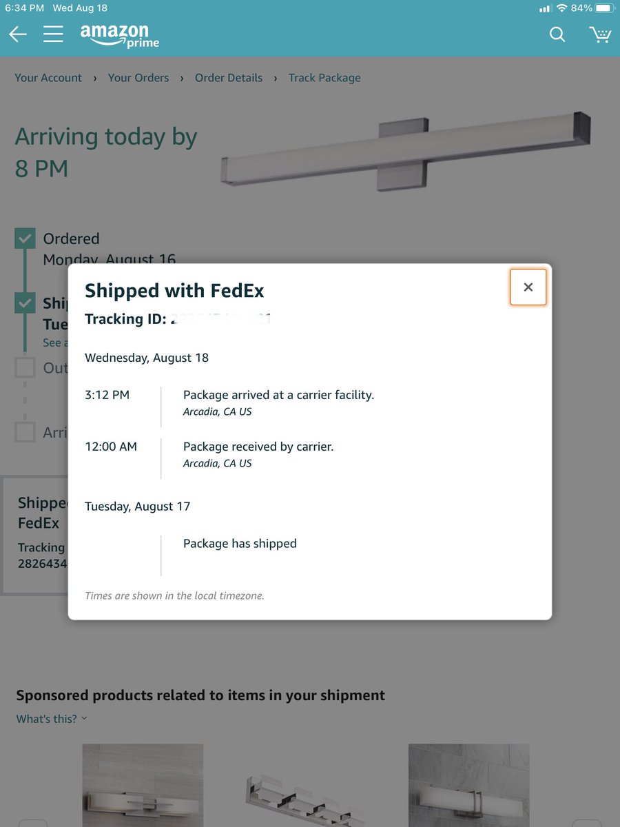 This is why you shouldn’t waste your money on <a href="/amazon/">Amazon</a> #AmazonPrime. The service is terrible and there is zero accountability. I pay membership fees to have my packages NOT delivered on time. Now my guests can shower and dress in the dark this weekend. Thank you.