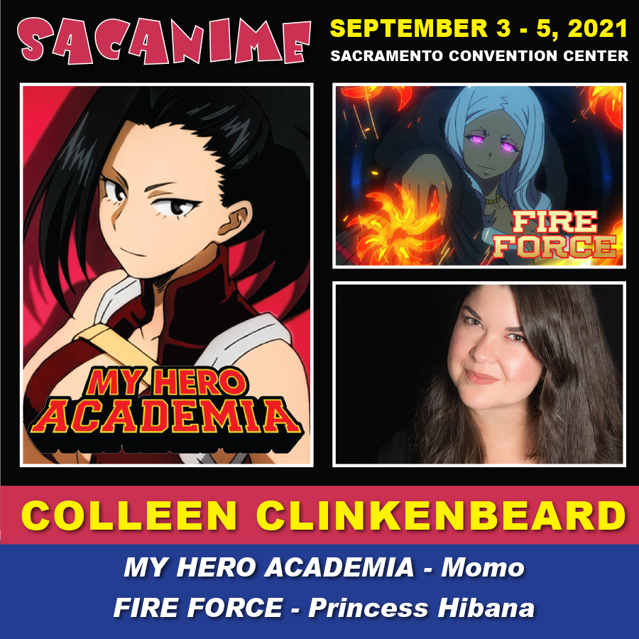 SacAnime on X: The very talented Colleen Clinkenbeard will be joining our  SacAnime Winter lineup! @ccarrollbeard is a voice actor and director known  for #MyHeroAcademia, #OnePiece, #DragonBall Z Kai, #FairyTail,  #FullMetalAlchemist, #WolfChildren, #