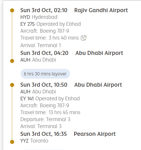 codewithhemanth's tweet photo. @EtihadHelp In this case, how can one book a flight from Hyderabad/Bangalore as all the flights to Canada from these two airports have more than 6 hrs layover?@EtihadHelp @etihad https://t.co/6g5VuvQT7b