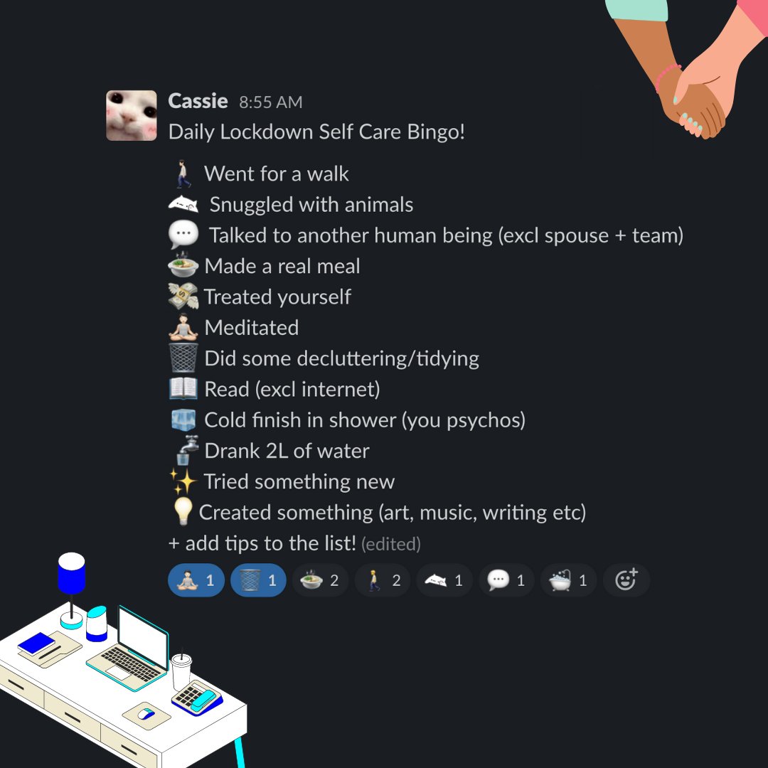 MammothDotTech's tweet image. We hope every one is staying safe and sane during lockdown 🏠 While we&apos;re working remotely, the team are staying connected and supported during this tough time. How are you looking after yourself in lockdown? ✨