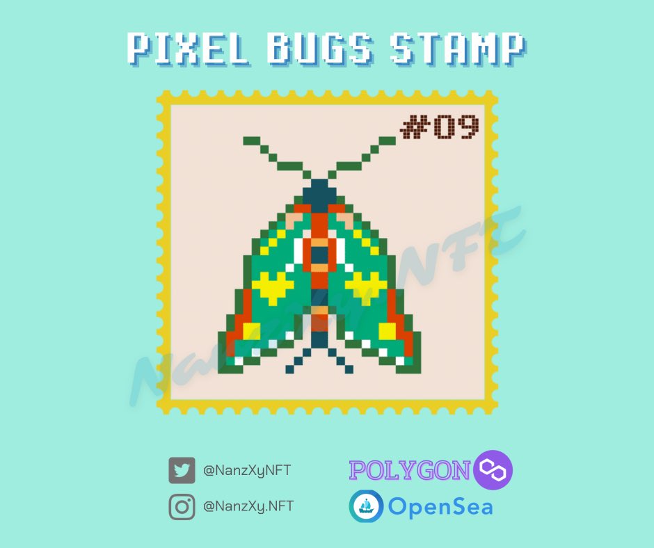 Ravee933's tweet image. 🚨 Drop alert‼️
New item available on #Opensea #PolygonMatic 
Inspired from Moth 🦋 #PixelBug #Bugstamp #Insectstaff 
opensea.io/collection/bug…

#nft #nftart #nftcollector #NFTcollection #NFTTHAILAND #NFTCommunity #Ethereum #pixelart