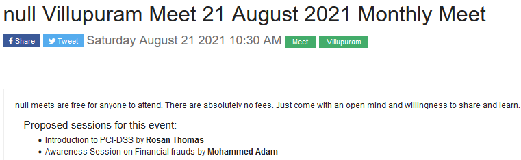 iam_amdadam's tweet image. Proposed sessions for this event:
1) Introduction to PCI-DSS by Rosan Thomas
2) Awareness Session on Financial frauds by Mohammed Adam
RSVP link: null.community/events/796-vil…
#NullVillupuram #NullCommunity #OpenSecurity #Cybersecurity #Infosec #Informationsecurity #PCIDSS