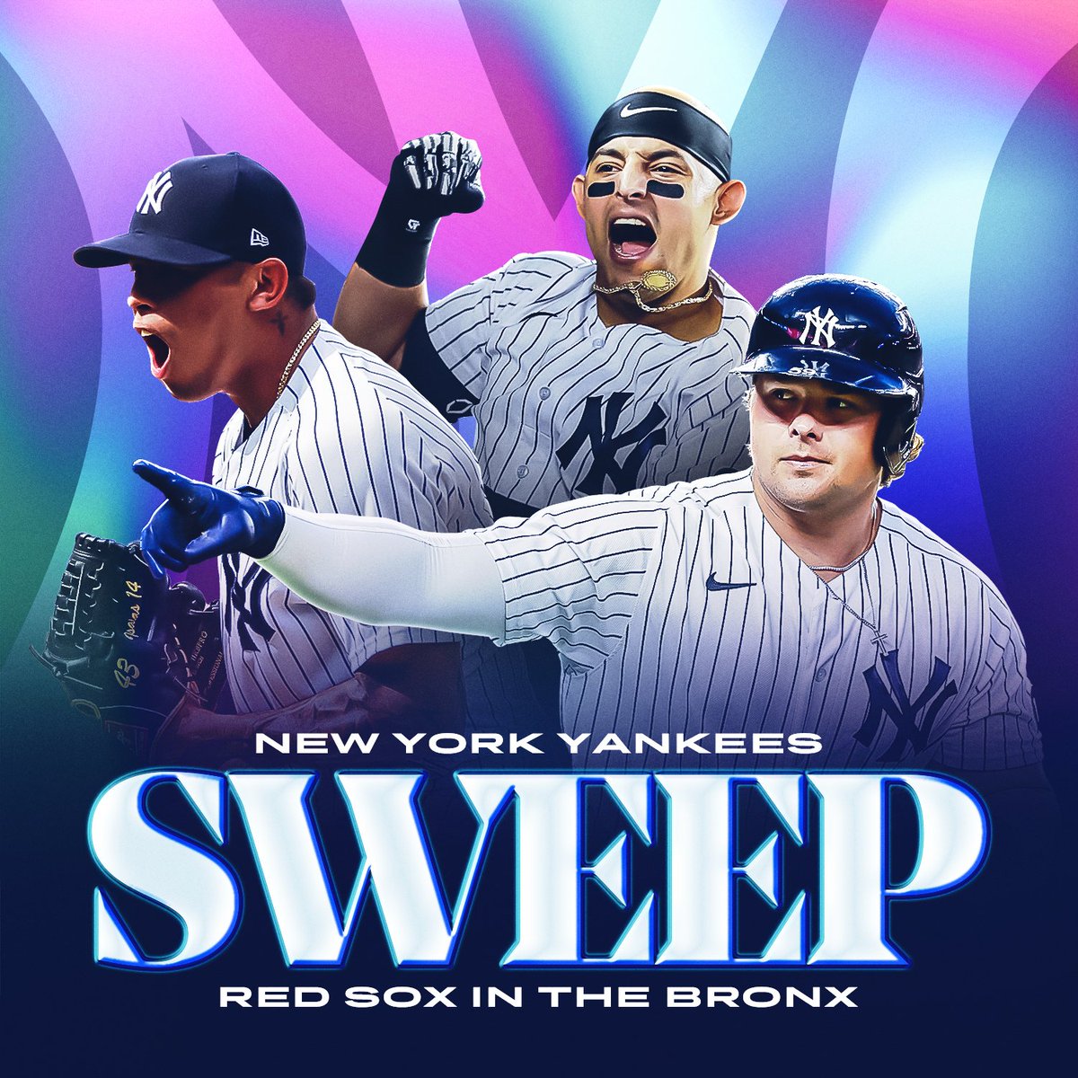 MLB's tweet image. Start spreading the news.

Six straight wins and a sweep in #TheRivalry. atmlb.com/3swOM8V