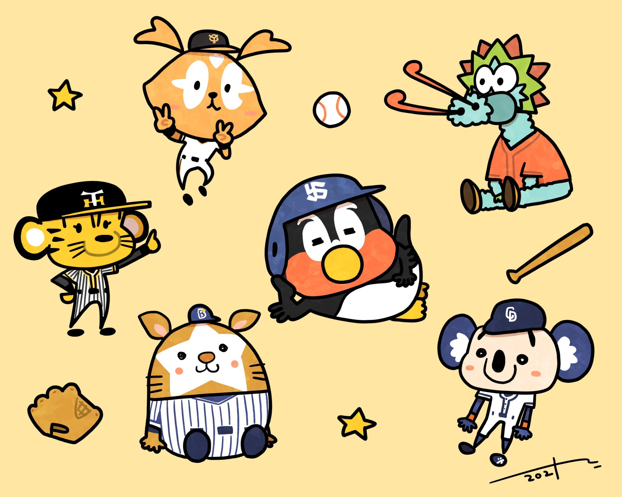 Twitter 上的 Hico ひこ M6 せりーぐ つば九郎 ドアラ スライリー ジャビット スターマン トラッキー T Co Etpahobv6v Twitter