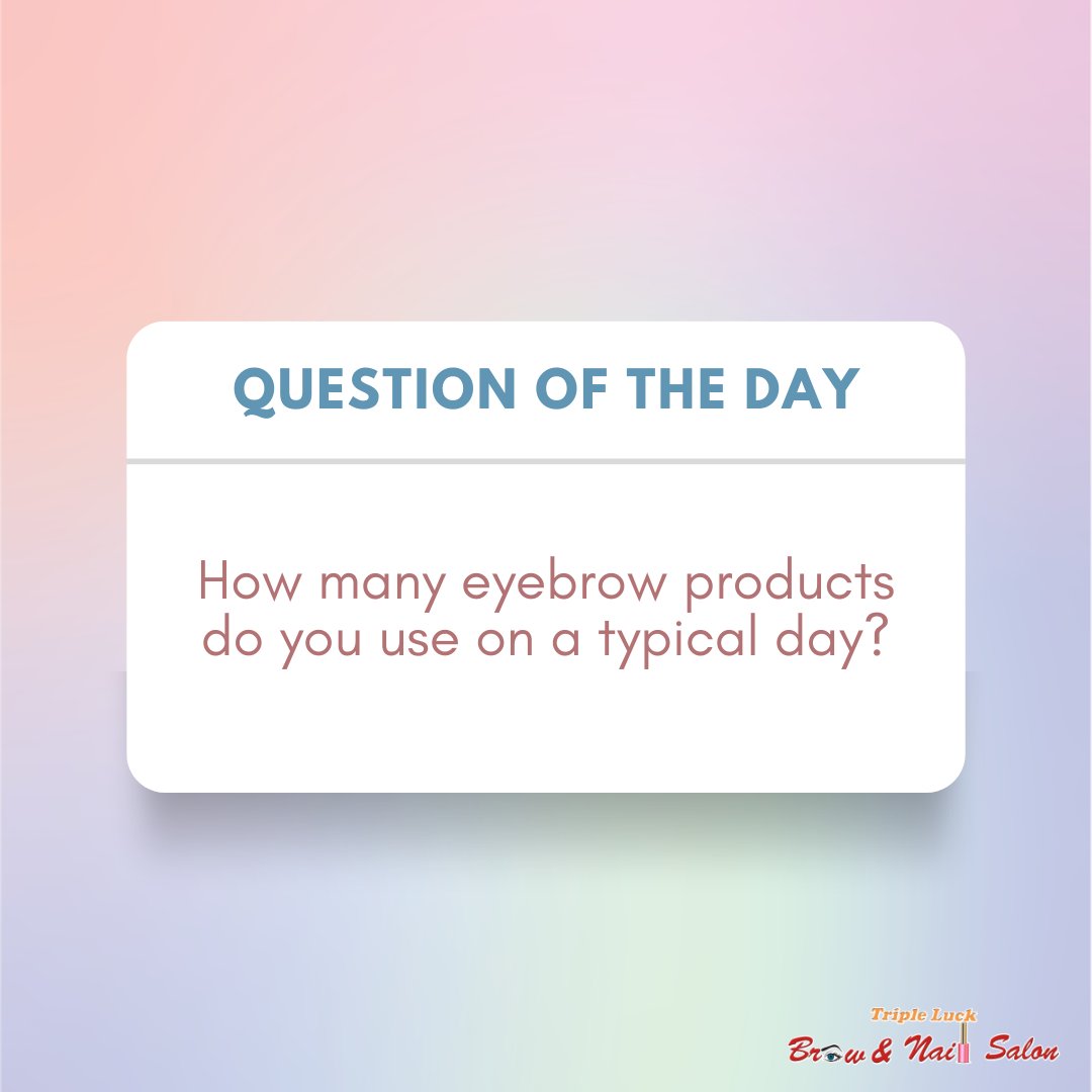 tripleluck168's tweet image. How do you take care of your #LovelyBrows? How many #BrowProducts do you take? #TeamTripleLuck