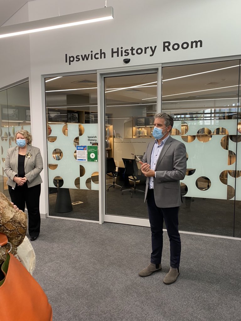 Profagriffiths's tweet image. Our third library today @slqld @coffeemiss @IpswichCouncil main library - loved the layout, the friendly staff love modern #library thanks for the tour @Library_Matt