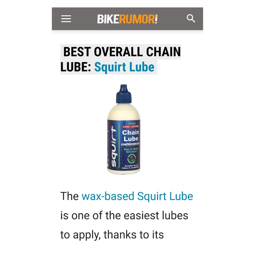 Squirtlube_SA's tweet image. @bikerumor has voted!! 

The Best Overall Bike Chain Lube is Squirt Chain Lube!! 
Check out the link below to read all about it:

bikerumor.com/2021/08/17/bes…

#SquirtCyclingProducts #ApplyPerformance #SquirtChainLube #Biodegradable #Environmentallyfriendly #Bestchainlube #chainlube