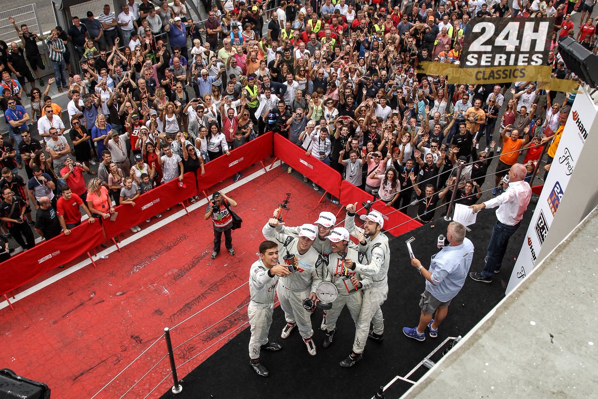 #24HSERIES | #TBT

At the 2017 #24hBCN, NM Racing Team took overall victory. They were the first Spanish team to win the event since 2009, and #Ginetta became the 7th different victorious brand in eight editions. 

<a href="/nick_dmitriev/">Nick Dmitriev</a> <a href="/marcdeful/">Marc de Fulgencio</a> <a href="/ipareras/">Iván Pareras</a> <a href="/Circuitcat_eng/">Circuit de Barcelona-Catalunya</a> <a href="/GinettaCars/">Ginetta</a>