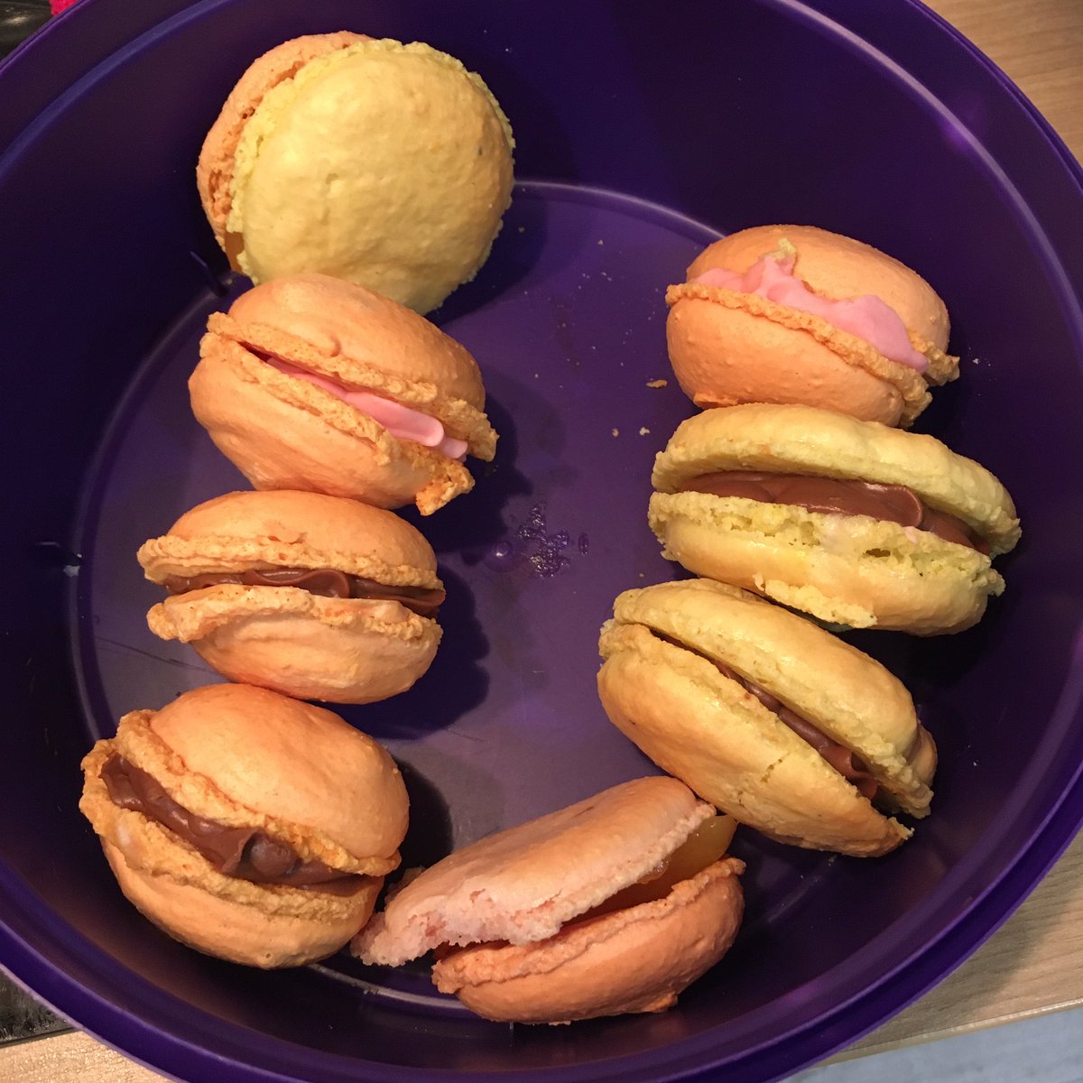 Well it’s been a while but here’s M in #AToZOfBaking millionaires shortbread and macarons. One was more successful than the other but <a href="/CorbettLeQuesne/">Corbett Le Quesne</a> helped with the eating!!! #LiveToBakeLoveToBake