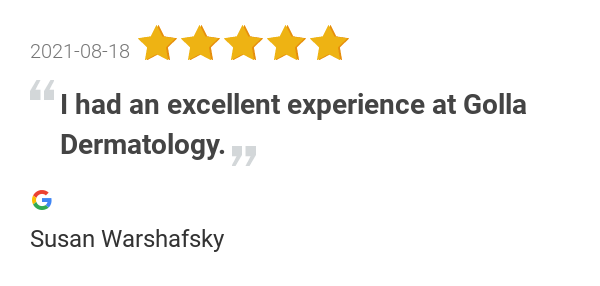 golla_center's tweet photo. New 5.0-star Review: "I had an excellent experience at Golla Dermatology. I scheduled an appointment only two... https://t.co/irJ6QuMqGd