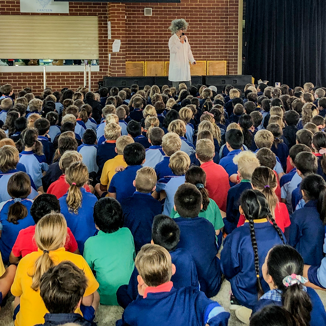 What does a #scientist look like?  Smashing stereotypes (&amp; having fun with costumes) with @Wembley_PS during #ScienceWeek. It was so inspiring to see the interest shown by these #SuperScientists &amp; future #STEM leaders!