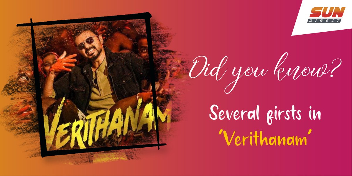 SUNDIRECTIndia's tweet photo. For the first time, Vijay has sung for ARR.
And also the first time, Vijay has sung his own title track in the movie Bigil.
.
.
#SunDirect #bigilmovie #VijayChandrasekhar #TamilTrivia #MovieTrivia https://t.co/4ZgNMXl76W