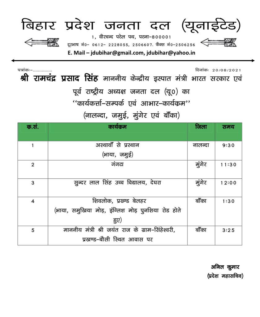 कार्यकर्ता सम्पर्क एवं आभार कार्यक्रम 20/08/2021
