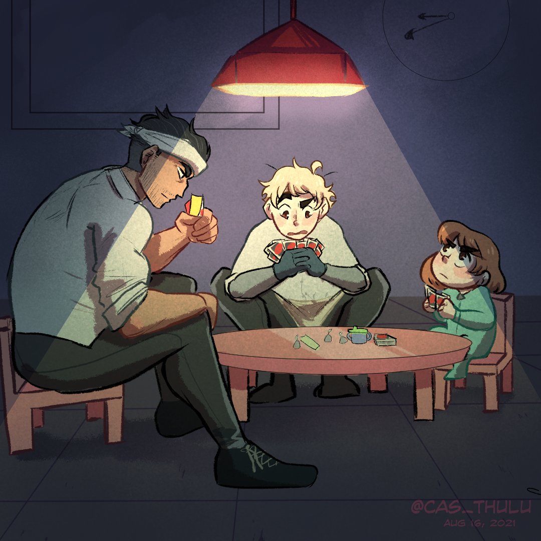 Dhc_Platoon's tweet photo. For the famous paintings prompt, @cas_thulu drew hers based off of Coolidge's Dogs Playing Poker series!

#art #friendinneed #dogsplayingpoker #cassiusmarcelluscoolidge #illustration #paintings #dtiys #digitalart #originalcharacter #clipstudiopaint #dhcprompts https://t.co/17Kp7HpYvW