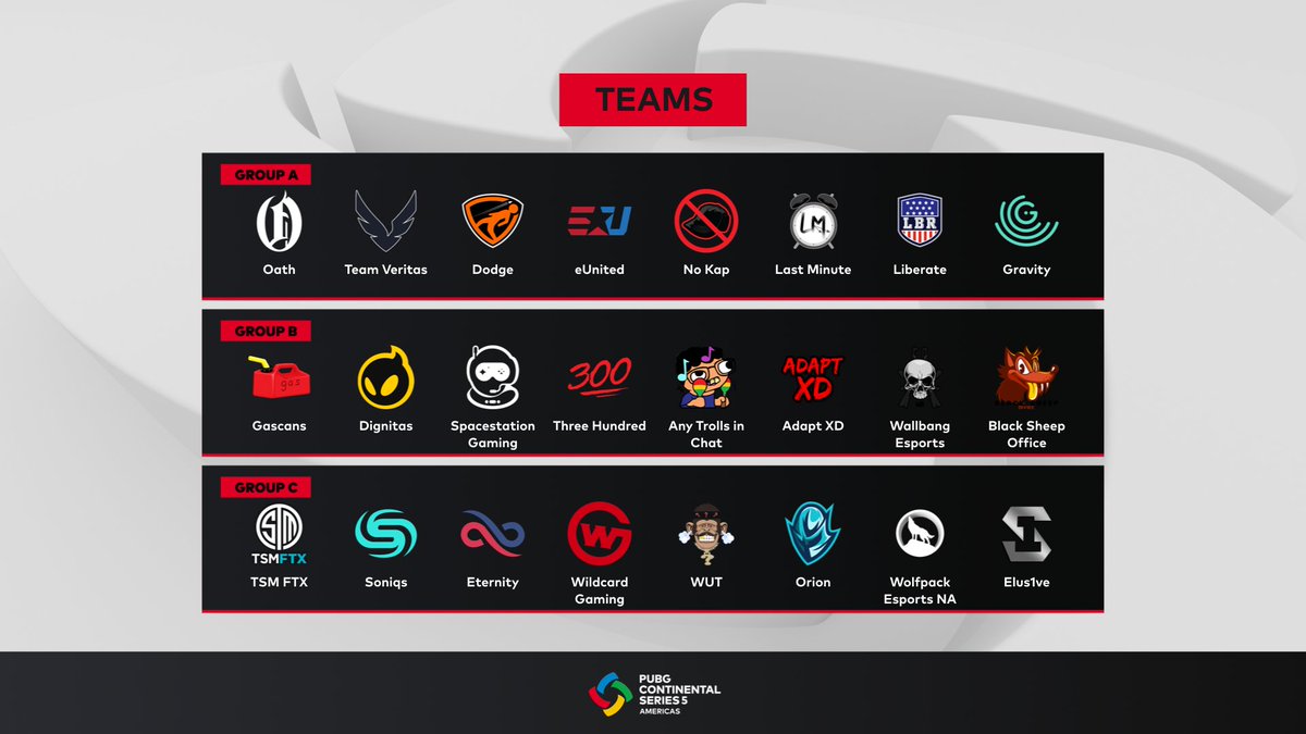 VeritasPUBG's tweet image. PCS5 NA Groups are just around the corner! Catch us this Friday and Sunday at 7PM EST on twitch.tv/pubg_battlegro… !