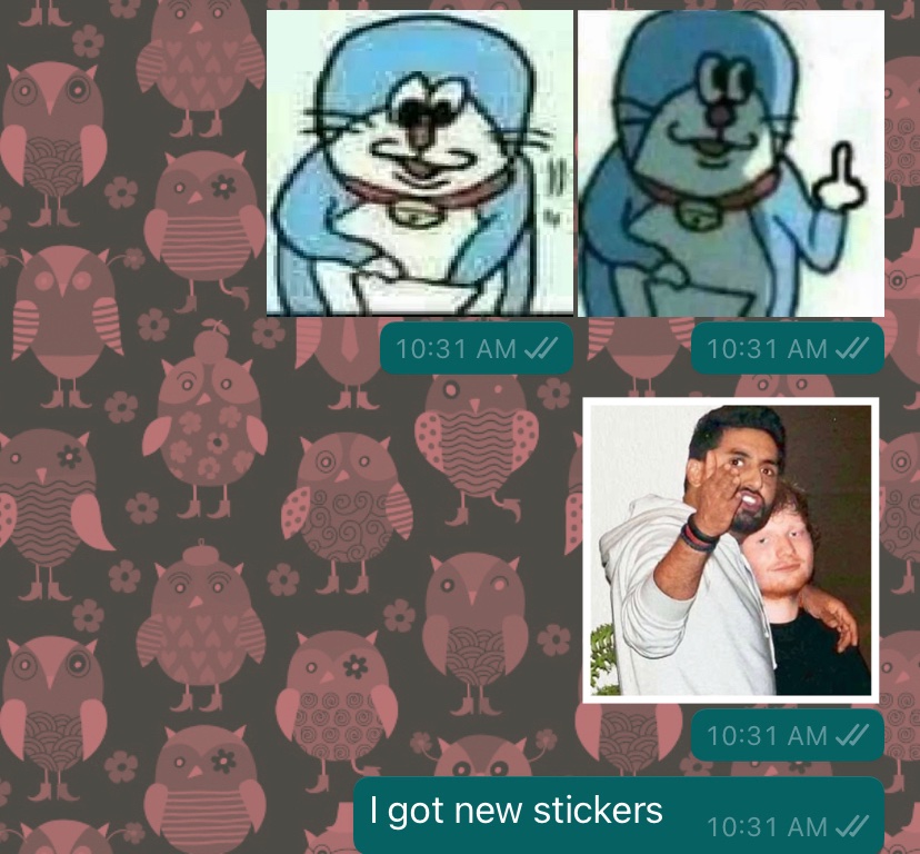 mansi_ax's tweet photo. frens, pls send me your fresh batches of stickers without context, I love it https://t.co/XaOso8m14h