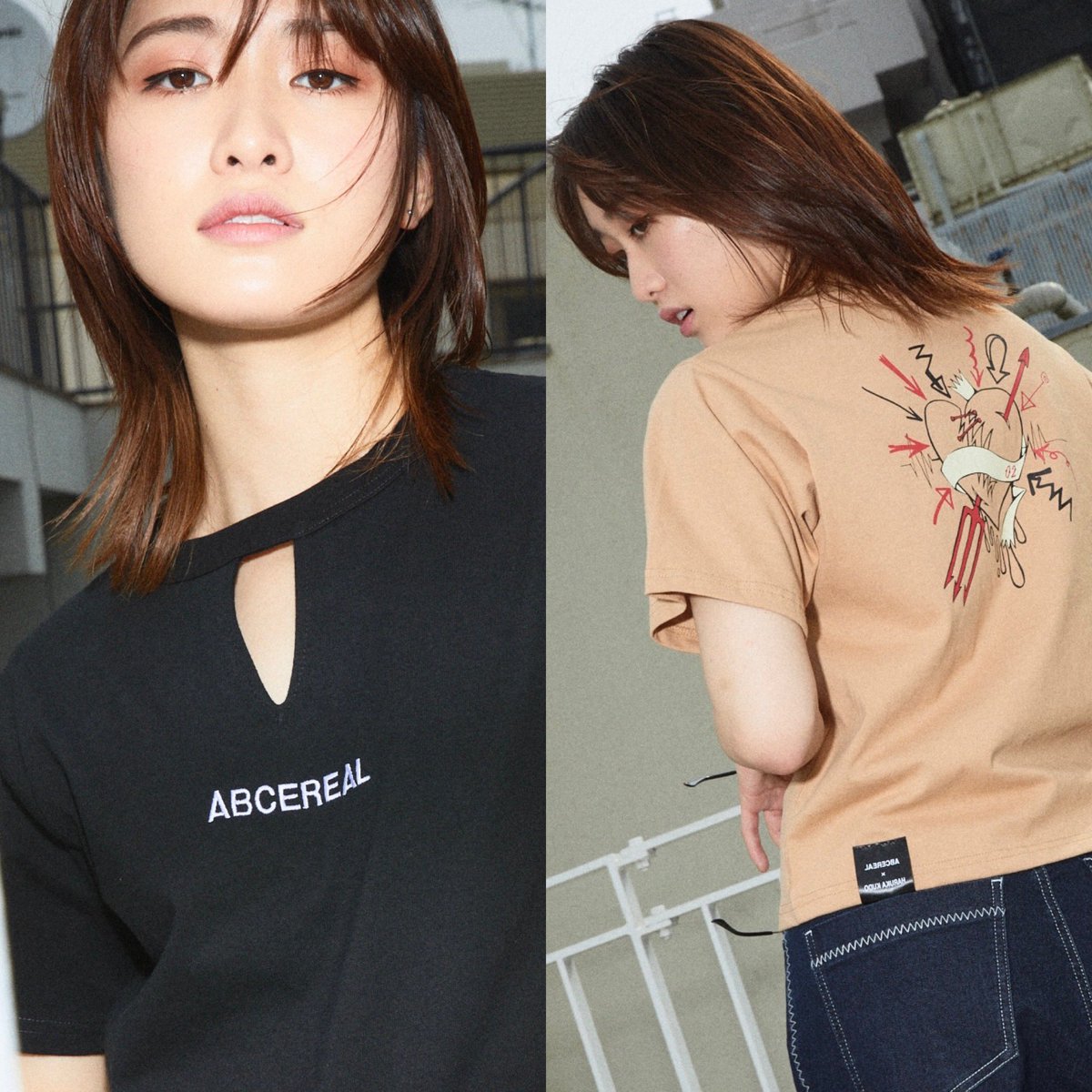 ABCEREAL_'s tweet photo. 工藤遥さんコラボTシャツ本日発送完了との連絡が業者さんから来ました！
素敵なTシャツ、皆様に無事届きますように🙏🏻 https://t.co/mmoBqVSxCs
