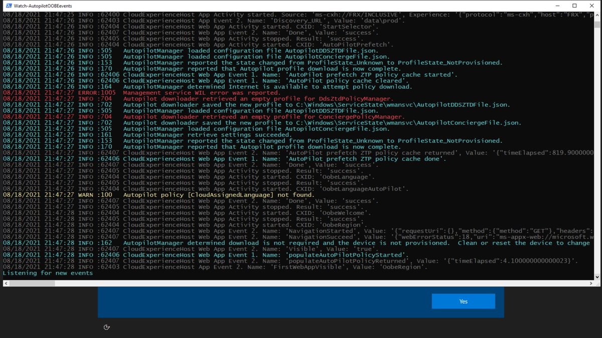 SeguraOSD's tweet photo. #AutopilotOOBE 21.8.18 Released

This update includes better Event Log watching.  Documentation has been updated at this link https://t.co/1nIqRP0ISd

#OSD #OSDeploy #OSDCloud @Dylbrwn1 https://t.co/a7Jiov3C8o